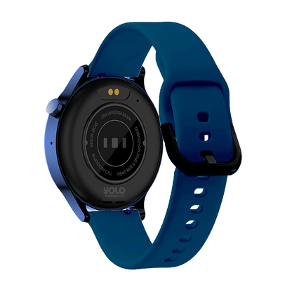 back of yolo thunder blue smart watch