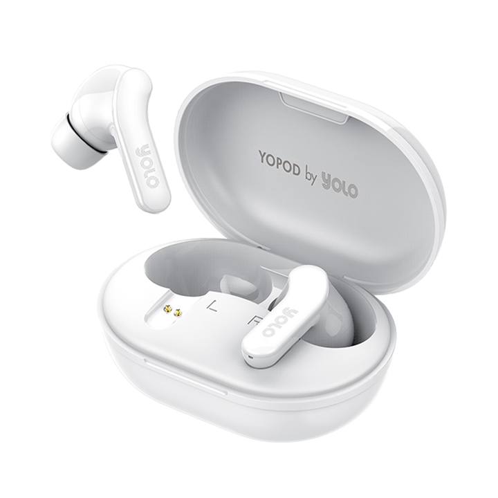 yolo yopod white earbuds 